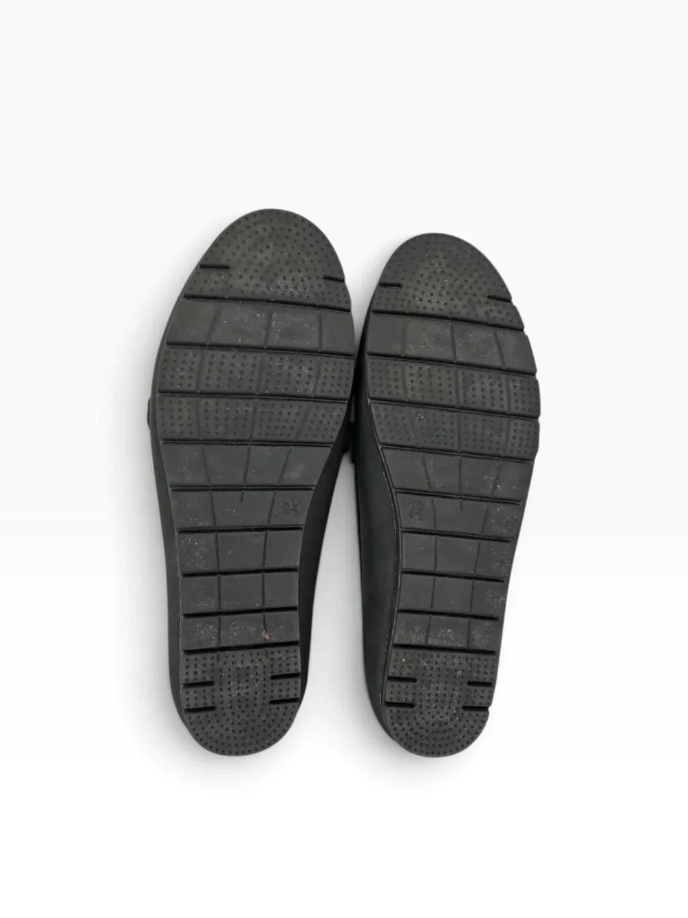 Lauren Blakwell Black Chain-Trim Driving Loafers
